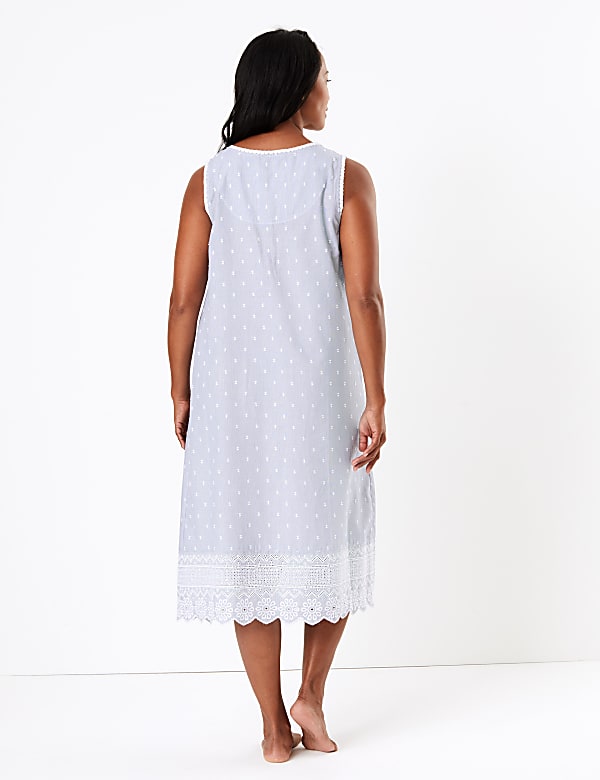 Pure Cotton Embroidered Nightdress