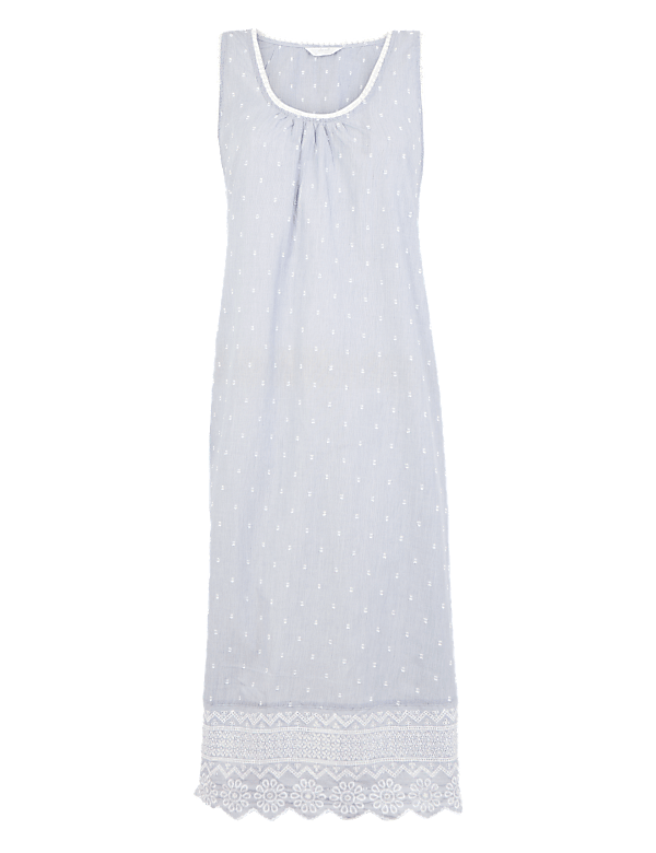Pure Cotton Embroidered Nightdress