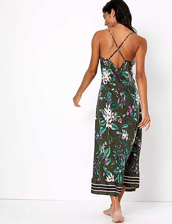 Satin Floral Print Nightdress