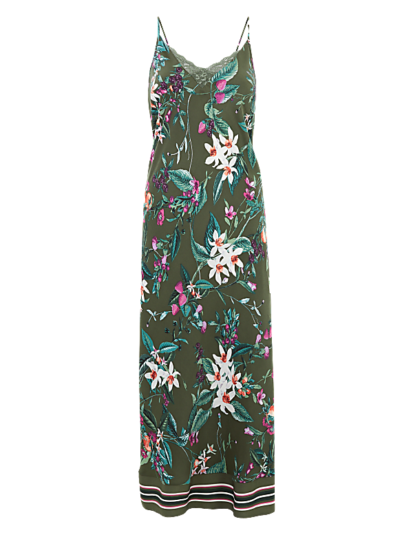 Satin Floral Print Nightdress