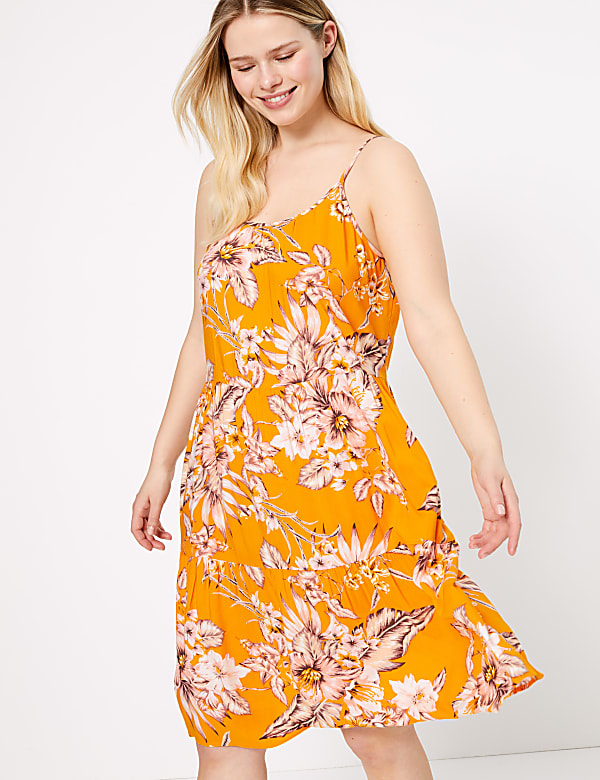 Tropical Print Strappy Nightdress