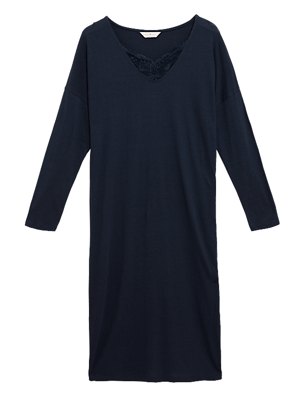 Cotton Modal Lace Trim Nightdress