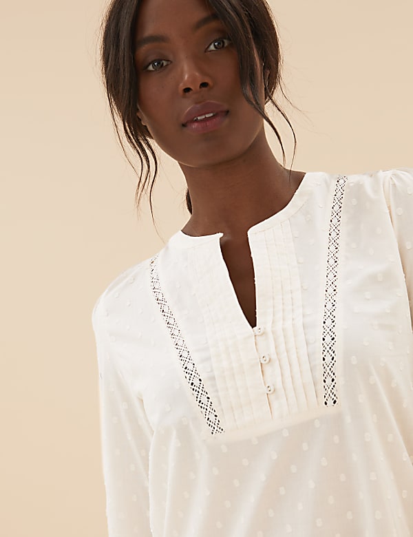 Pure Cotton Dobby Woven Nightdress