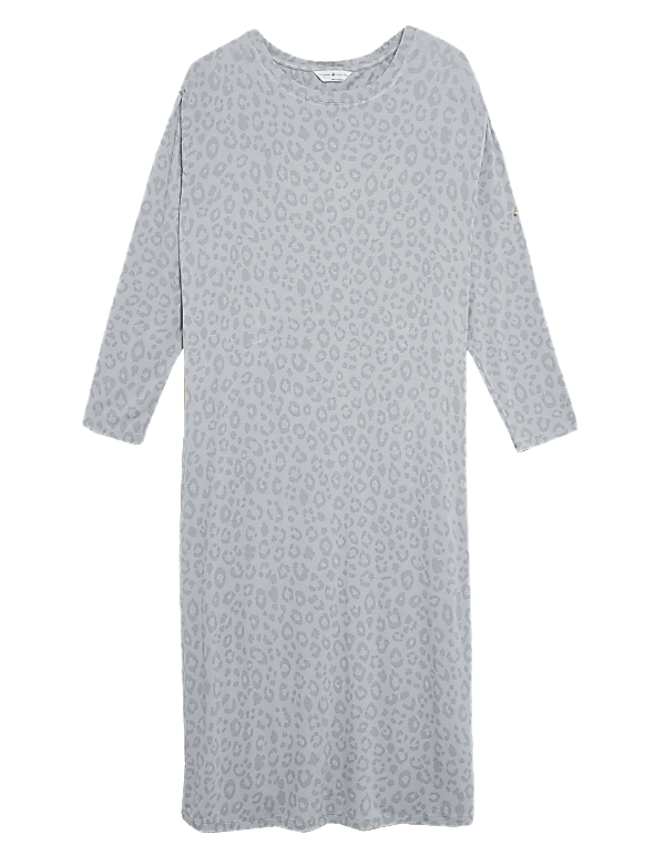 Viscose Animal Print Long Nightdress