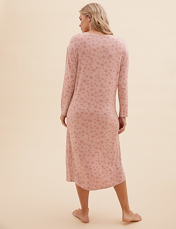 Star Print Long Nightdress