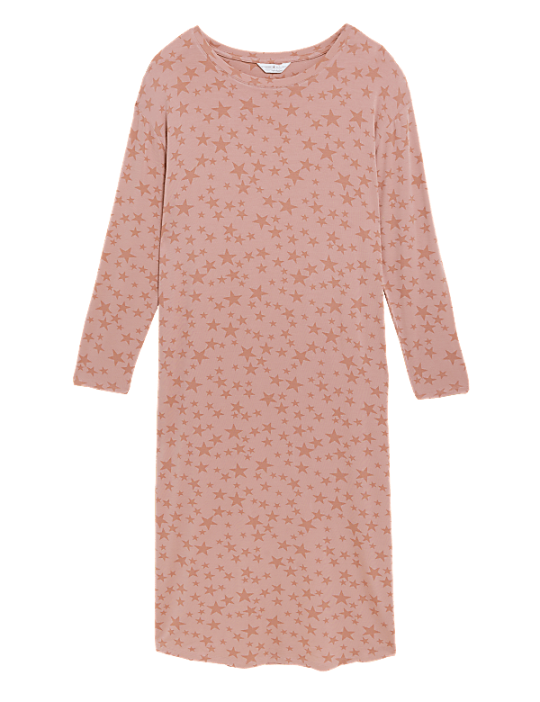 Star Print Long Nightdress