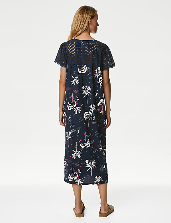 Pure Cotton Printed Long Nightdress