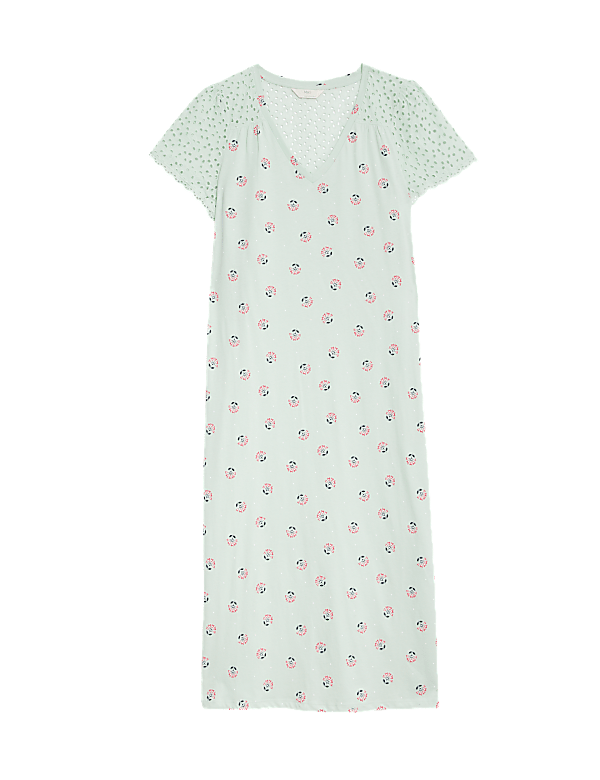 Pure Cotton Floral Broderie Nightdress
