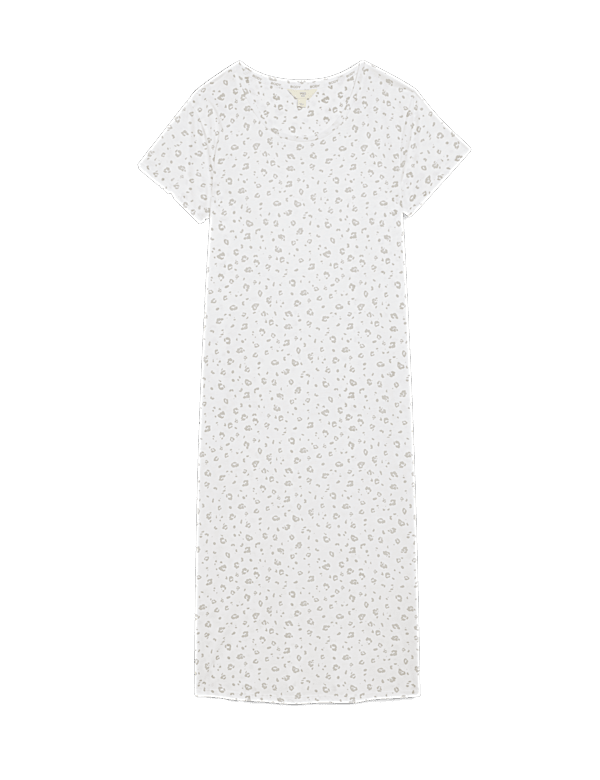 COTTON RICH LONG CHECK NIGHTSHIRT