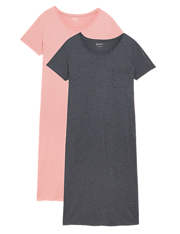 2pk Cool Comfort™ Cotton Modal Nightdresses