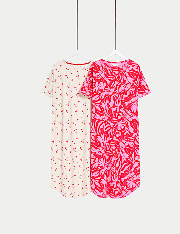 2 PACK NIGHTDRESS PRINTED