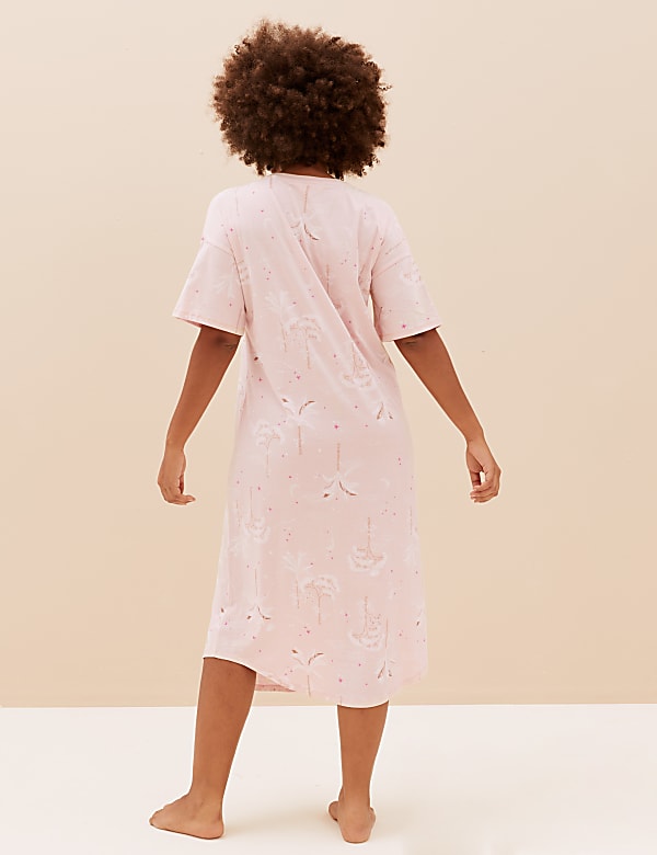 2pk Cotton Rich Printed Long Nightdresses