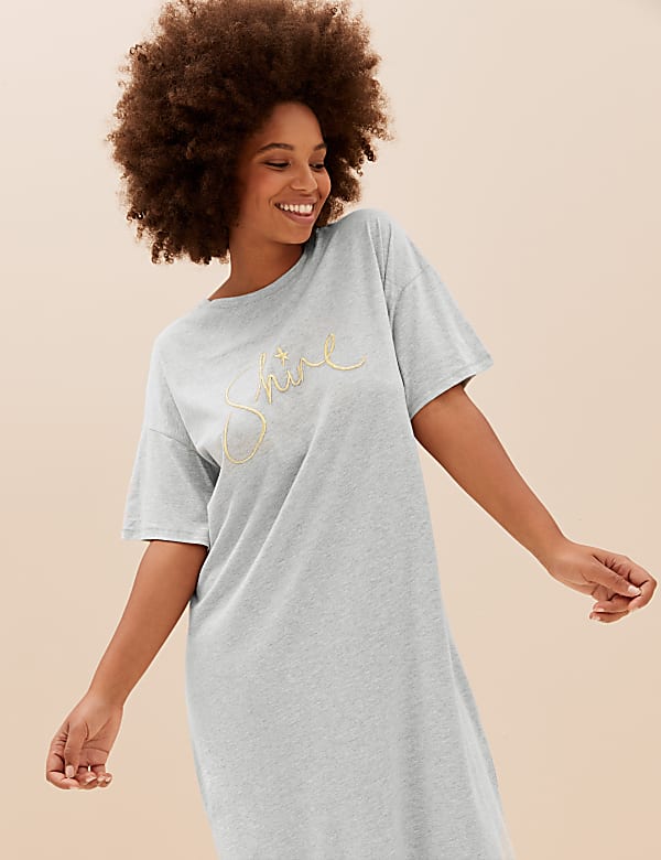 2pk Cotton Rich Printed Long Nightdresses