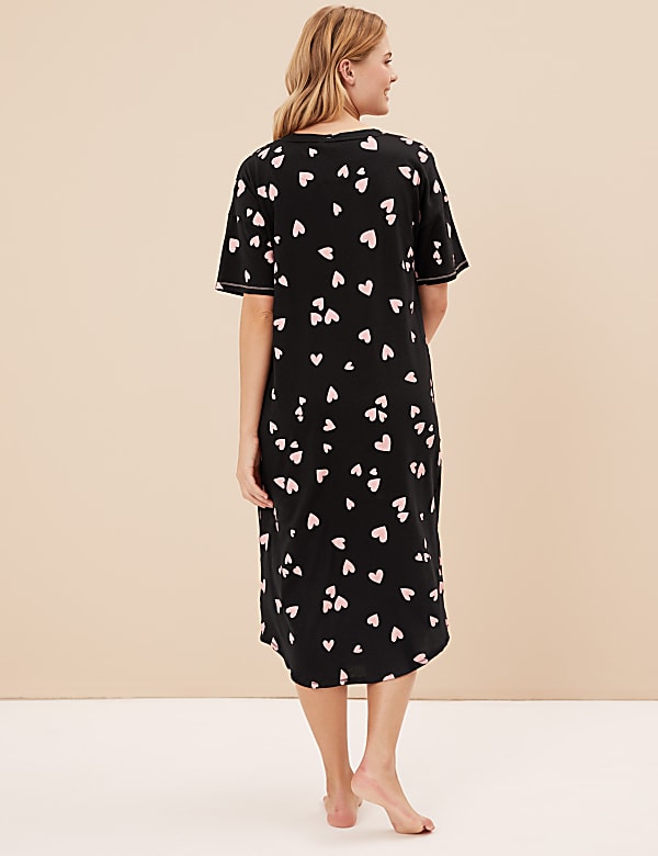 2pk Cotton Rich Printed Long Nightdresses