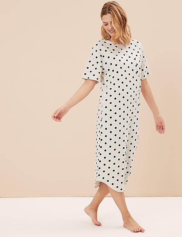 2pk Cotton Rich Printed Long Nightdresses
