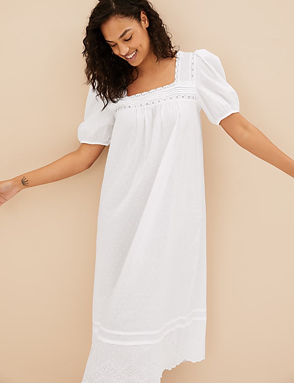 Buy Pure Cotton Long Nightdress at Marks Spencer