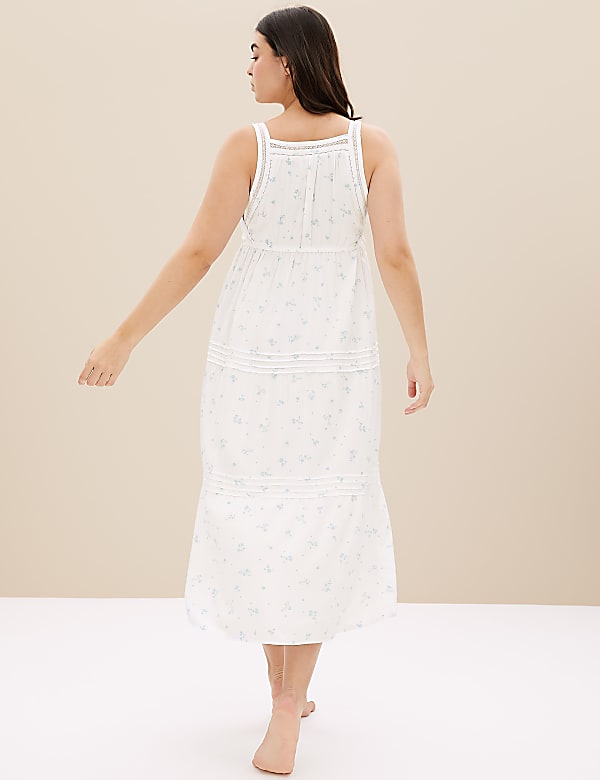Floral Strappy Long Nightdress