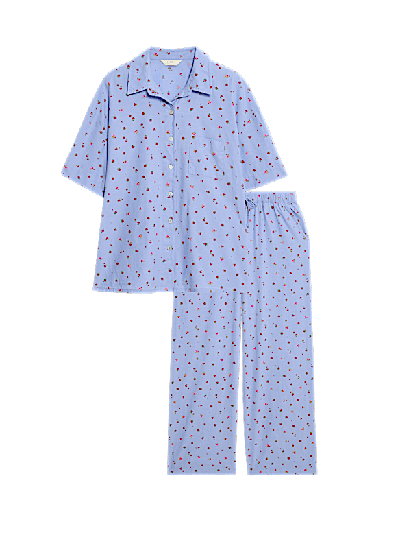 Floral Collared Neck Pyjama Set