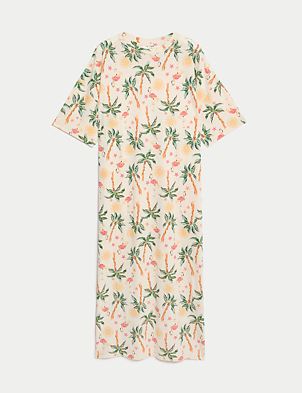 Cotton Modal Printed Nightdress - FR