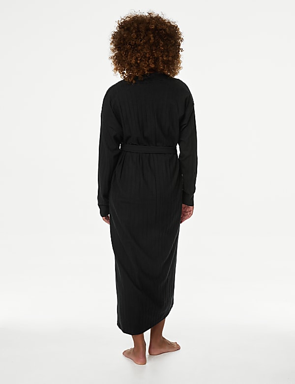 2pc Ribbed Nightdress & Cardigan Set