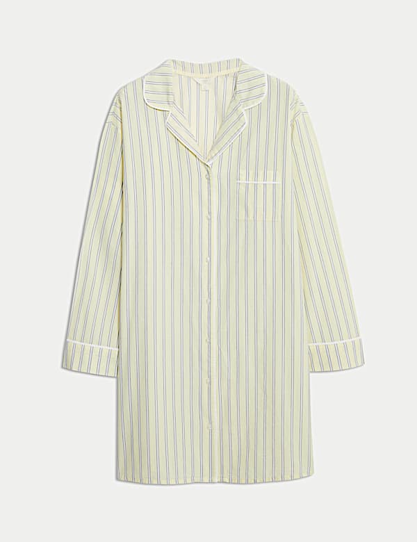Pure Cotton Striped Nightshirt - CA