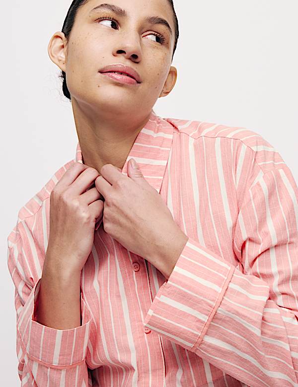 Pure Cotton Striped Nightshirt - IT