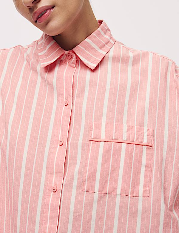 Pure Cotton Striped Nightshirt - IT