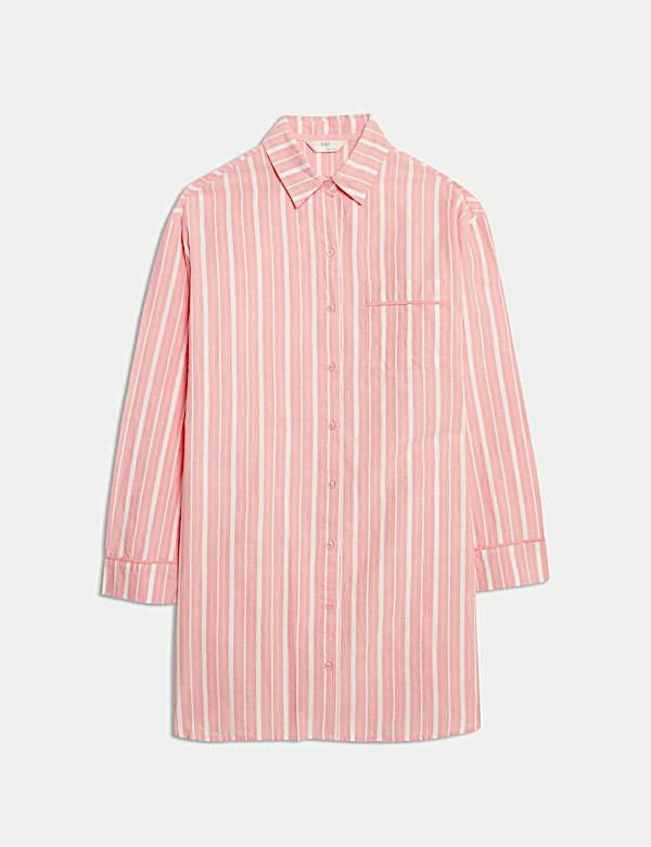 Pure Cotton Striped Nightshirt - IT