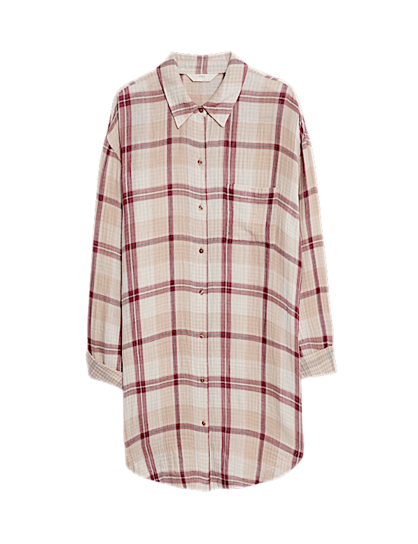Pure Cotton Checked Nightshirt