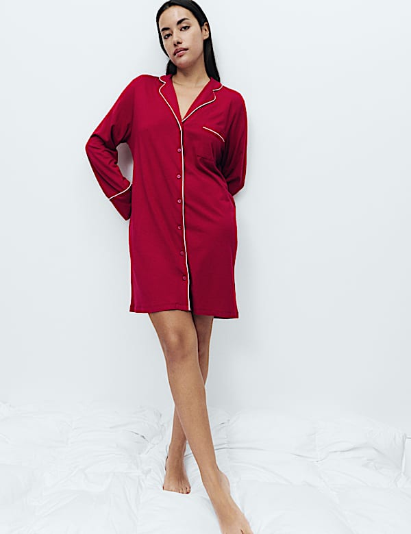 Cotton Modal Revere Nightshirt - US