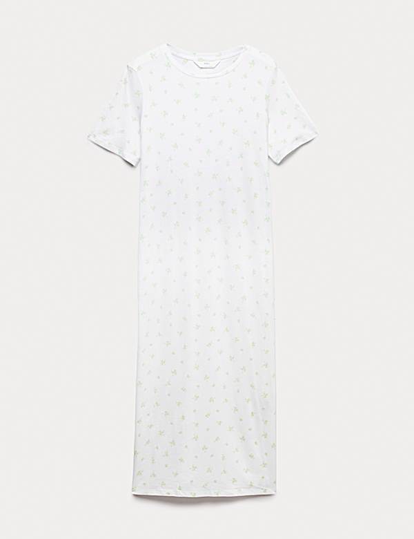 Cotton Modal Printed Nightdress - CH