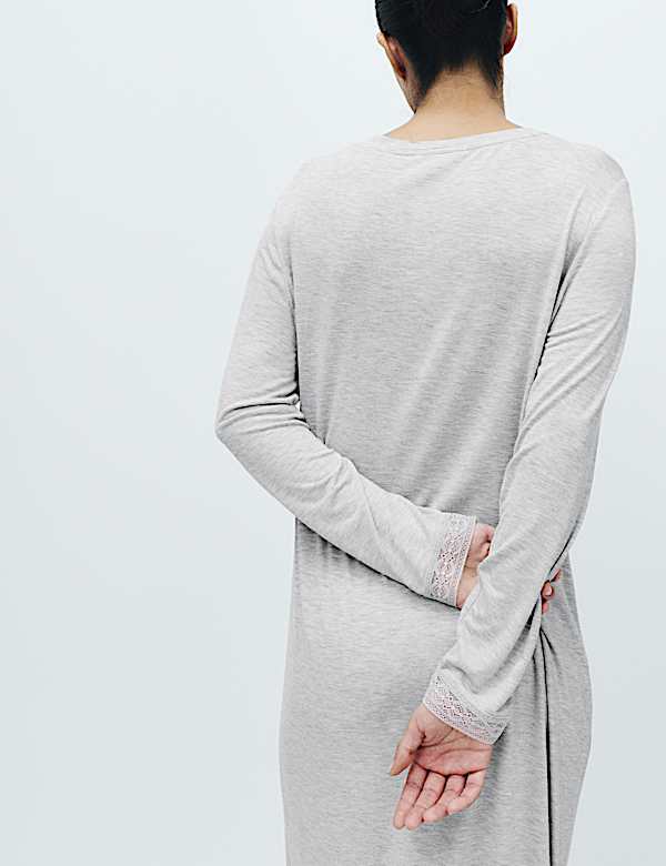 Lace Trim Nightdress - GR