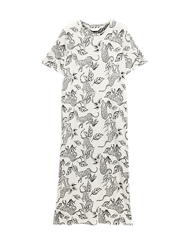 Cotton Modal Printed Long Nightdress
