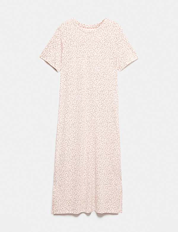 Cotton Modal Printed Long Nightdress