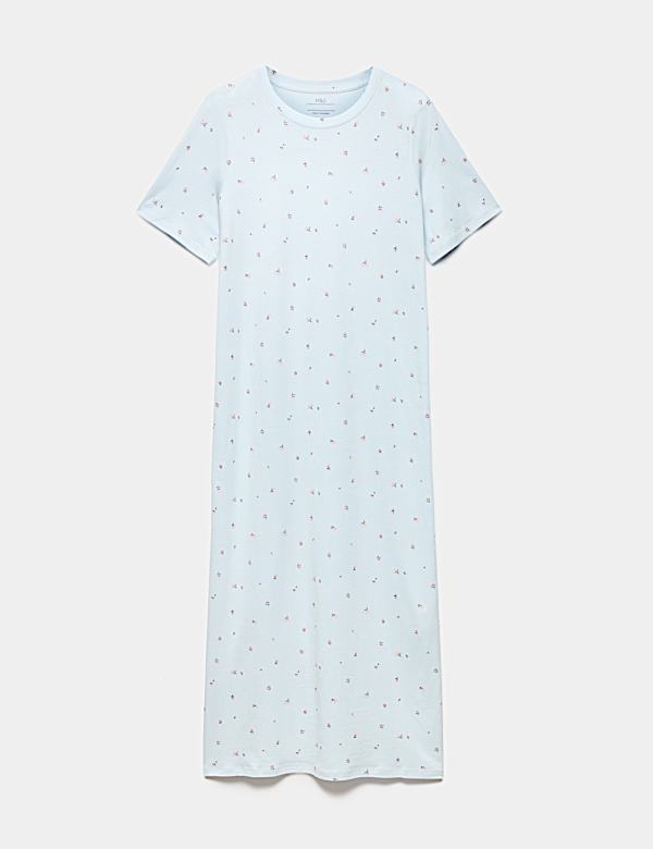 Cotton Modal Printed Long Nightdress
