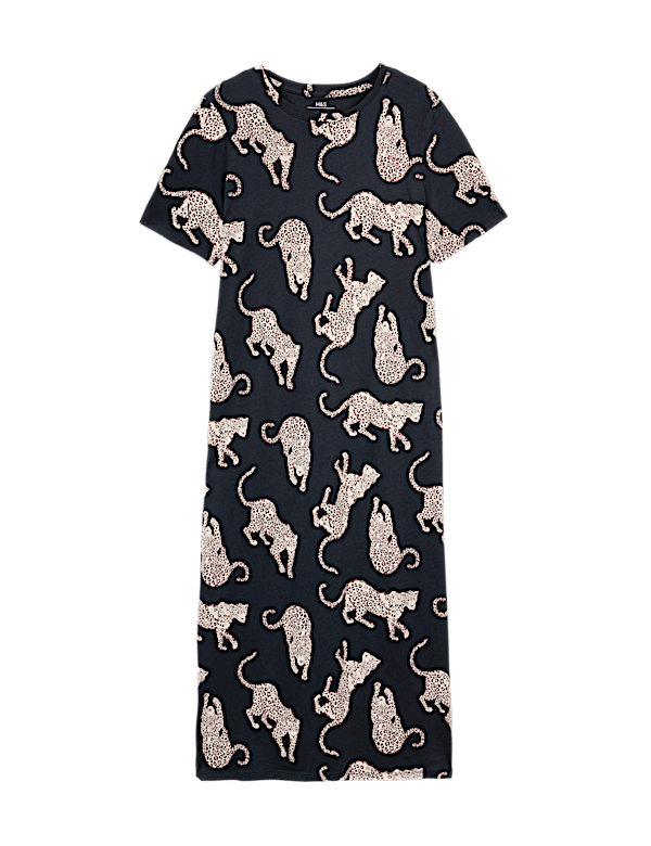 Cotton Modal Printed Long Nightdress