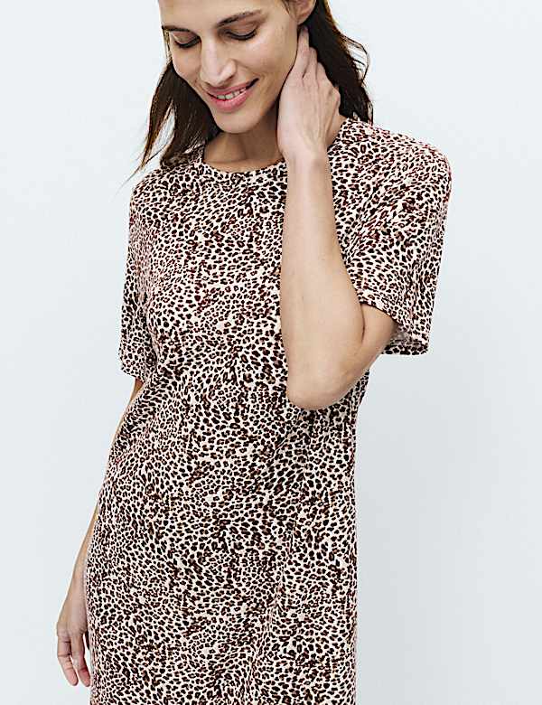Cotton Modal Printed Long Nightdress