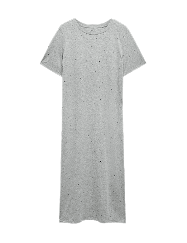 Cotton Modal Printed Long Nightdress