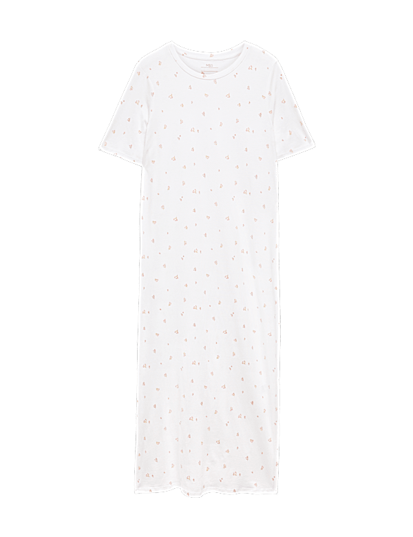 Cotton Modal Printed Long Nightdress