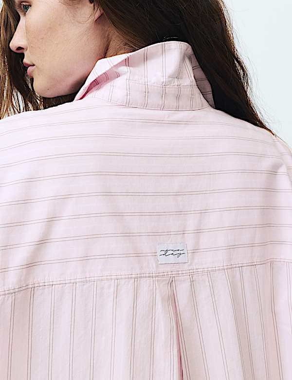 Pure Cotton Striped Nightshirt - ES