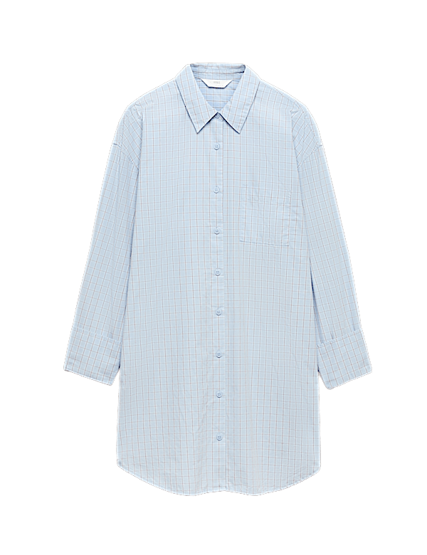 Pure Cotton Checked Nightshirt