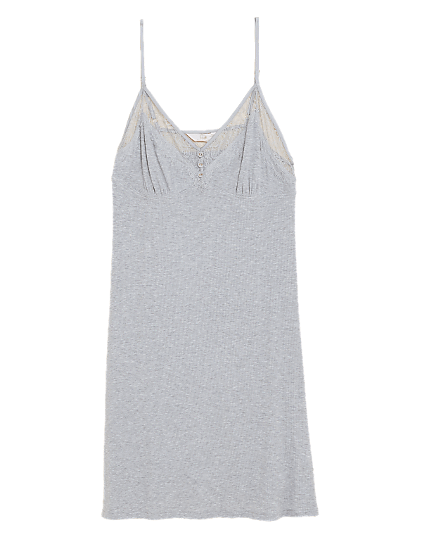 Rib and Lace Chemise
