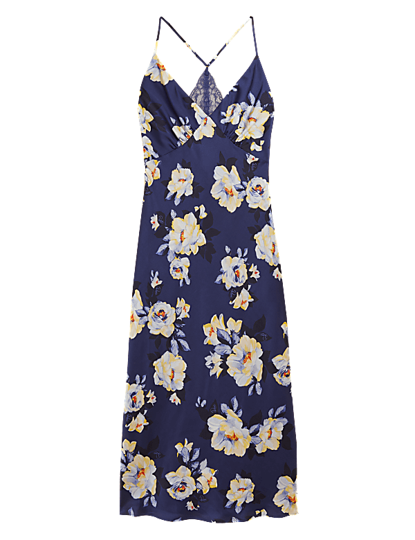 Satin Floral Chemise