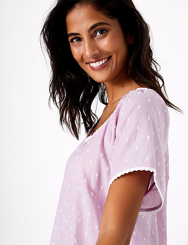 Pure Cotton Broderie Nightdress