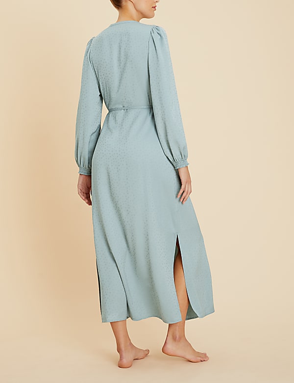 Jacquard Satin Long Nightdress