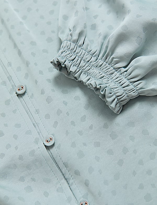 Jacquard Satin Long Nightdress