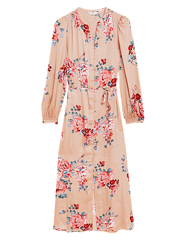 Floral Satin Long Nightdress