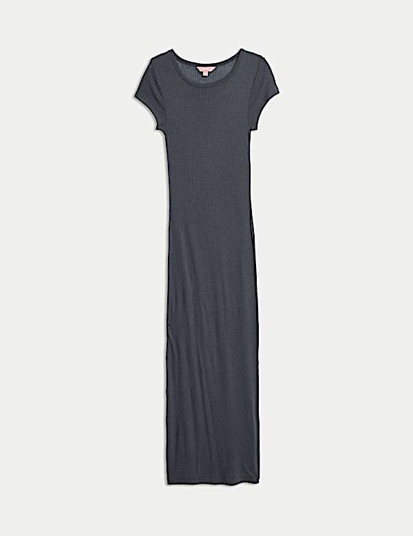 Ribbed Long Nightdress with Wool - UA