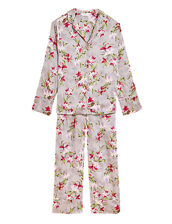 Satin Floral Print Pyjama Set