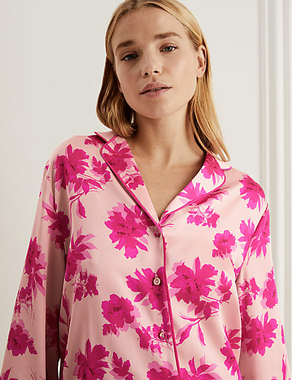 Laylani Satin Floral Pyjama Set
